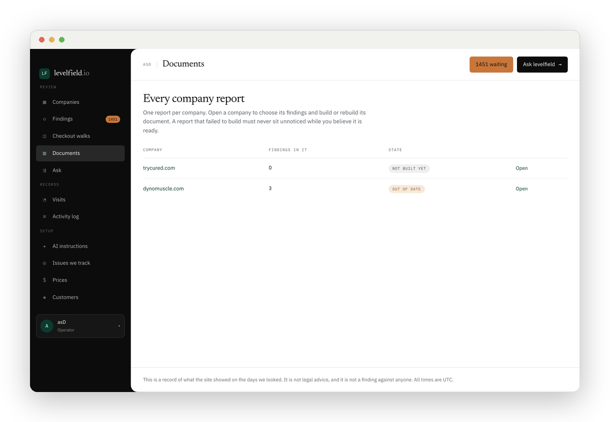 A company report